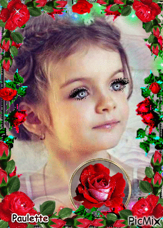 portrait de petite fille - Besplatni animirani GIF
