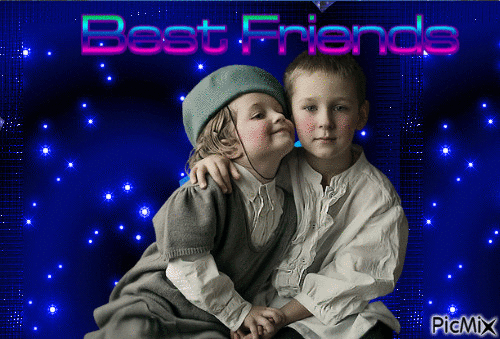 Best friends - GIF animé gratuit