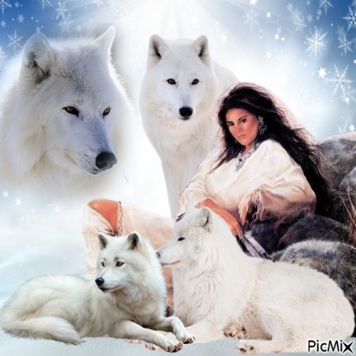 mujer con lobos - δωρεάν png