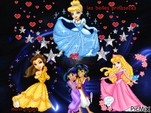 les belle princesses pour lollypink - Zdarma animovaný GIF