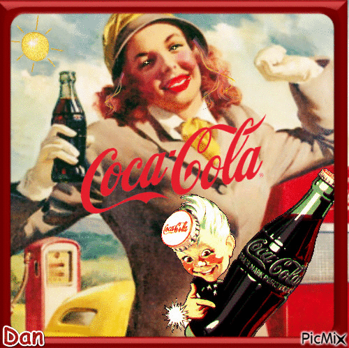 Pub coca cola Vintage - Ücretsiz animasyonlu GIF