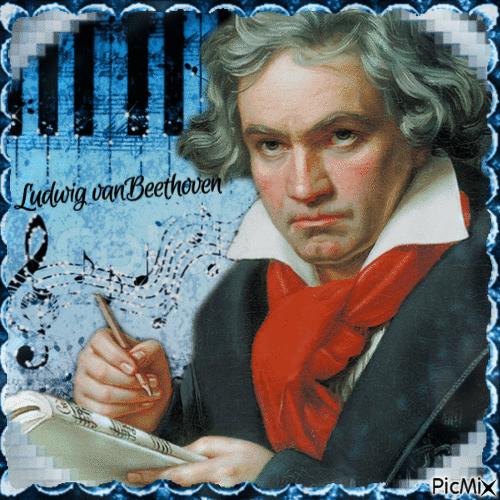 Ludwig Van Beethoven - Бесплатный анимированный гифка