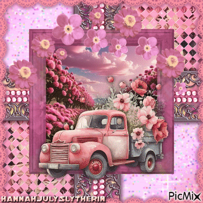 {#♣#}Flower Truck{#♣#} - Free animated GIF