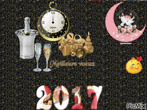 Bonne année 2017 - Darmowy animowany GIF
