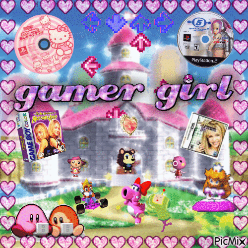gamer girl 4 life - GIF animasi gratis
