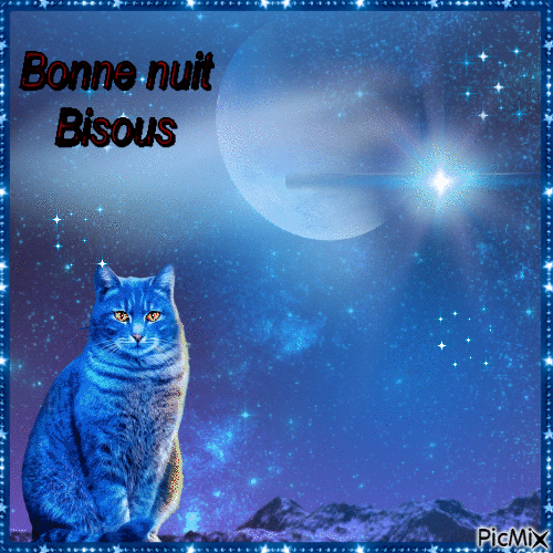 Blue Cat - Ingyenes animált GIF