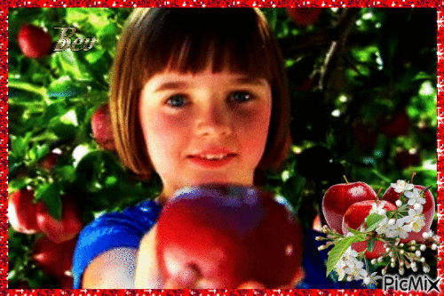 Picking apples - GIF animé gratuit