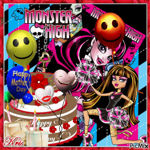 Birthday Monster High ( - Бесплатный анимированный гифка