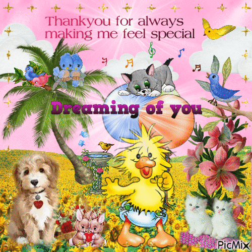 Thank You. Dreaming Of You - Free animated GIF