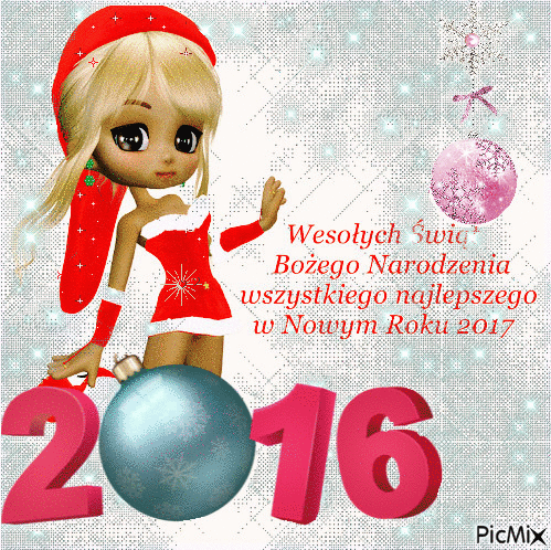 Wesołych Świąt 2016 - Ingyenes animált GIF