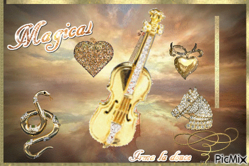 Magical guitare - Бесплатный анимированный гифка