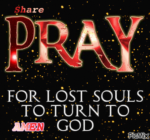 Pray for lost souls - GIF animado gratis