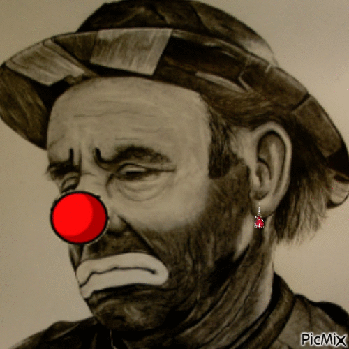 Clown triste - GIF animé gratuit