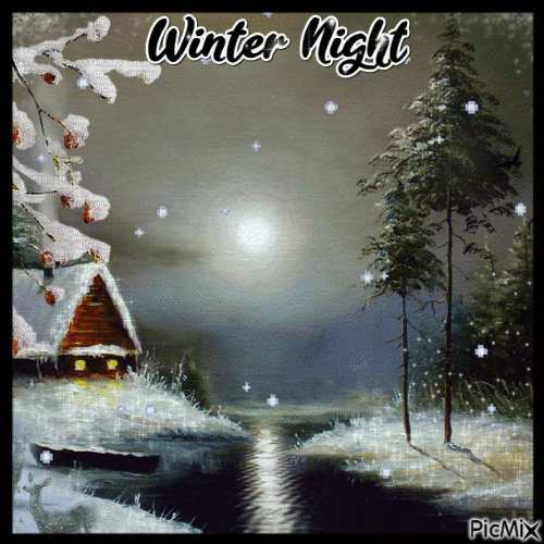 winter night - Gratis animerad GIF