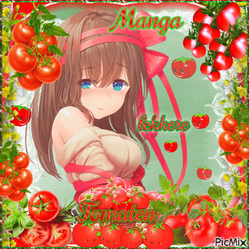 Manga Tomaten Meisje - Besplatni animirani GIF