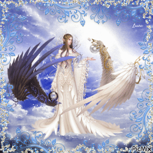 Fantasy angel Laurachan - GIF animé gratuit