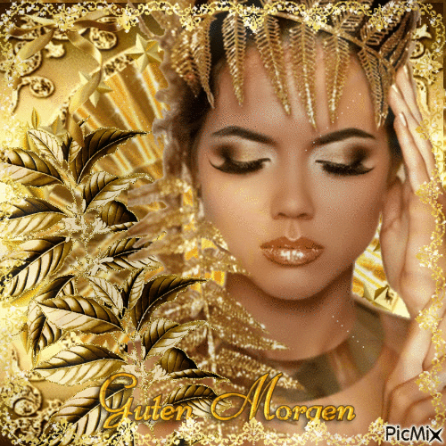 Eine Frau in Goldtönen - GIF animé gratuit