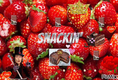 Strawberries and chocolate :) - 無料のアニメーション GIF