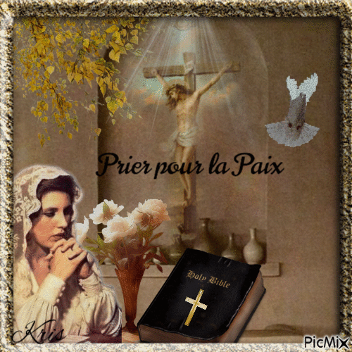 Prier pour la paix - Бесплатный анимированный гифка
