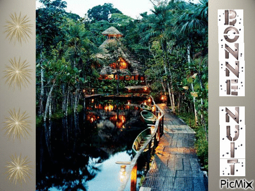 bonne nuit - Orient - pagode - GIF animé gratuit