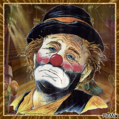 clown triste - GIF animé gratuit