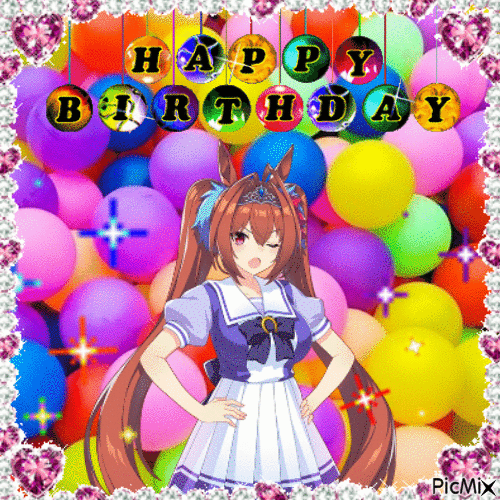 Daiwa Scarlet Happy Birthday - Free animated GIF
