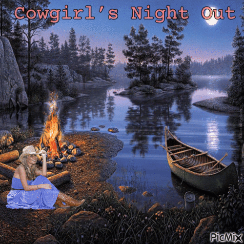 Cowgirl's Night Out - Animovaný GIF zadarmo