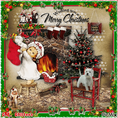 Wishing You A Merry Christmas - Бесплатни анимирани ГИФ