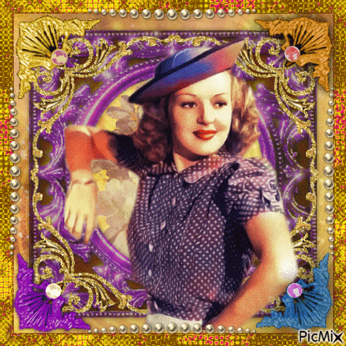 Betty Grable, Actrice, Chanteuse, Danseuse américaine - Besplatni animirani GIF