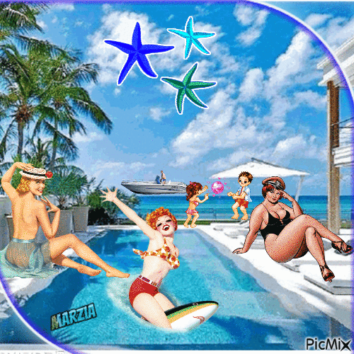 marzia - Vamos a la playa - Бесплатный анимированный гифка