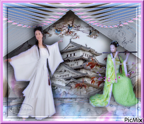la danza della geisha - Бесплатни анимирани ГИФ