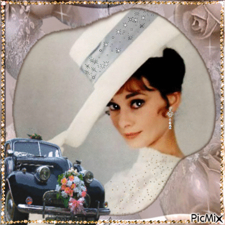 Audrey Hepburn - Animovaný GIF zadarmo