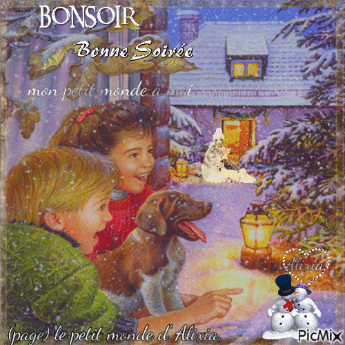 bonsoir, bonne soirée - Бесплатный анимированный гифка