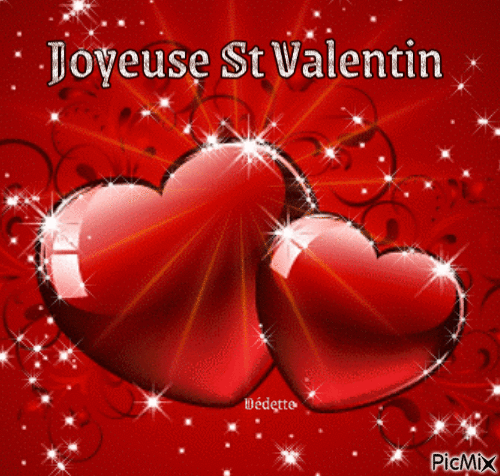 Joyeuse St Valentin - Δωρεάν κινούμενο GIF