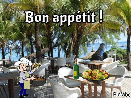 Bon appétit à table - 無料のアニメーション GIF