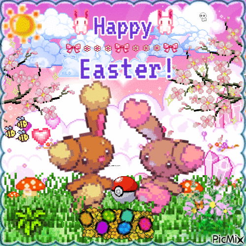Easter Buneary - Free animated GIF