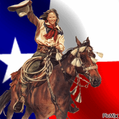 Texas cowgirl - Gratis animerad GIF