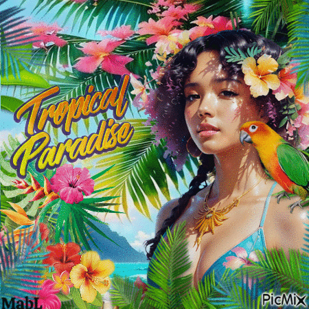 Tropical Paradise - Nemokamas animacinis gif