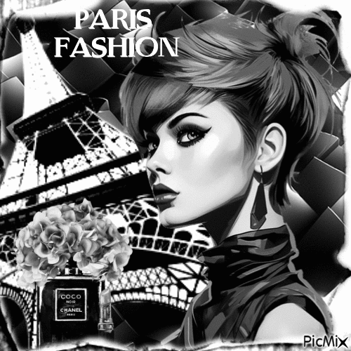Fashion woman / Paris - Бесплатный анимированный гифка