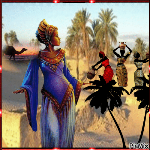 Princesse Africaine - Darmowy animowany GIF