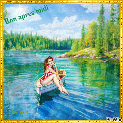 bon aprés midi - Бесплатный анимированный гифка