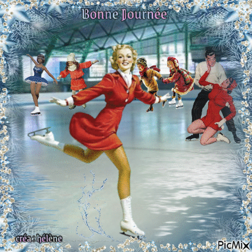 Patineuse en hiver - Free animated GIF