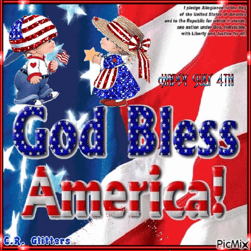 God Bless America - GIF animado grátis