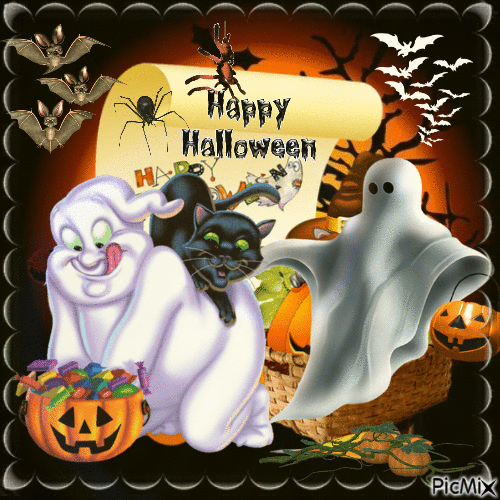 Halloween Fantôme - Gratis animeret GIF