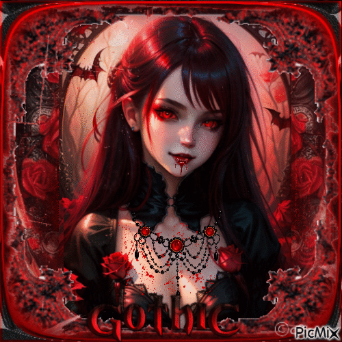 Sexy Vampire - Red - Gratis animerad GIF
