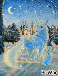 Unicorn snow - Darmowy animowany GIF