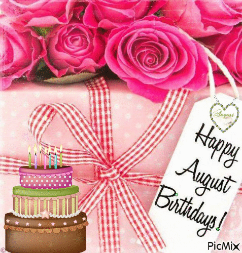 Happy Birthday August Born - GIF animé gratuit