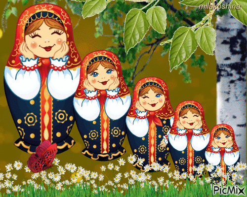 Русские матрешки - Ingyenes animált GIF