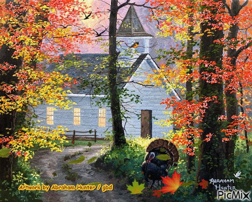 Fall Time Church - Безплатен анимиран GIF