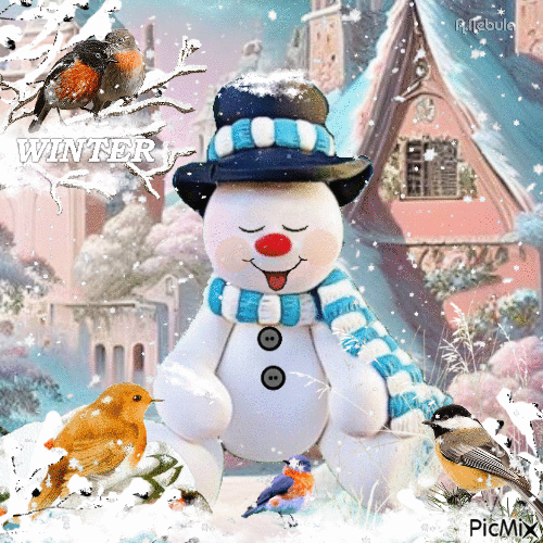 Snowman-contest - GIF animado grátis